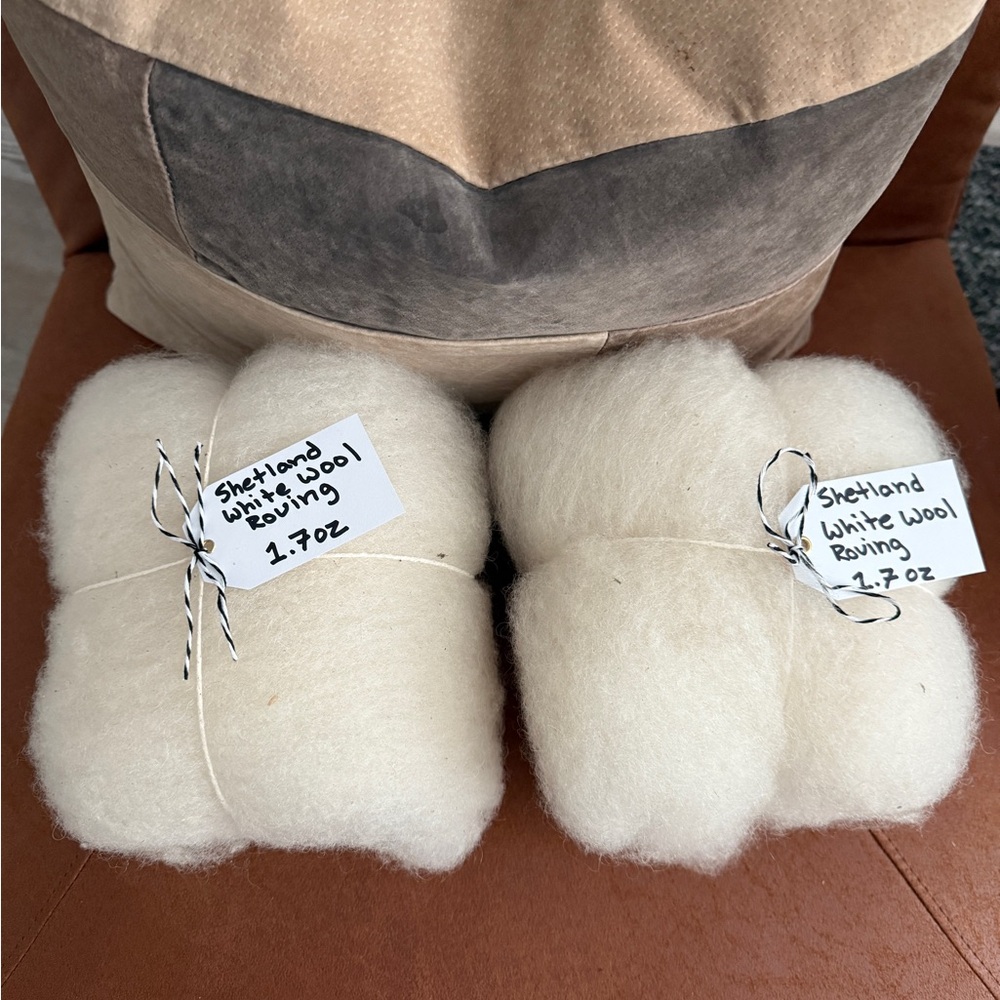 White Wool Roving - Picture 2 of 6